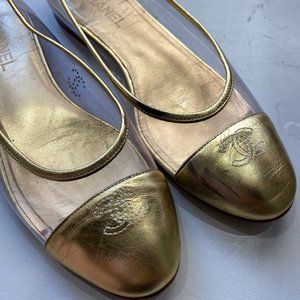 Chanel Leather Colorblock Pattern Flats